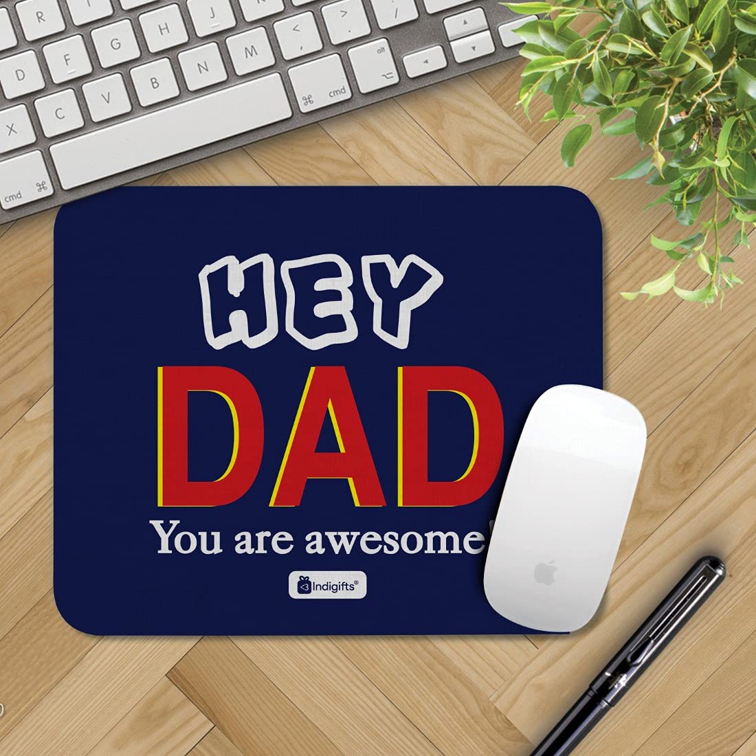 Indigifts Father Birthday Gifts Hey Dad You are Awesome!!! Quote Blue Mousepad 8.5x7 inches - Best Dad-Papa-Birthday Gifts, Parents Gifts, Mousepad for Laptop, Fathers Gift, Papa (B07D9N4K9H) Amazon Price History, Amazon Price Tracker