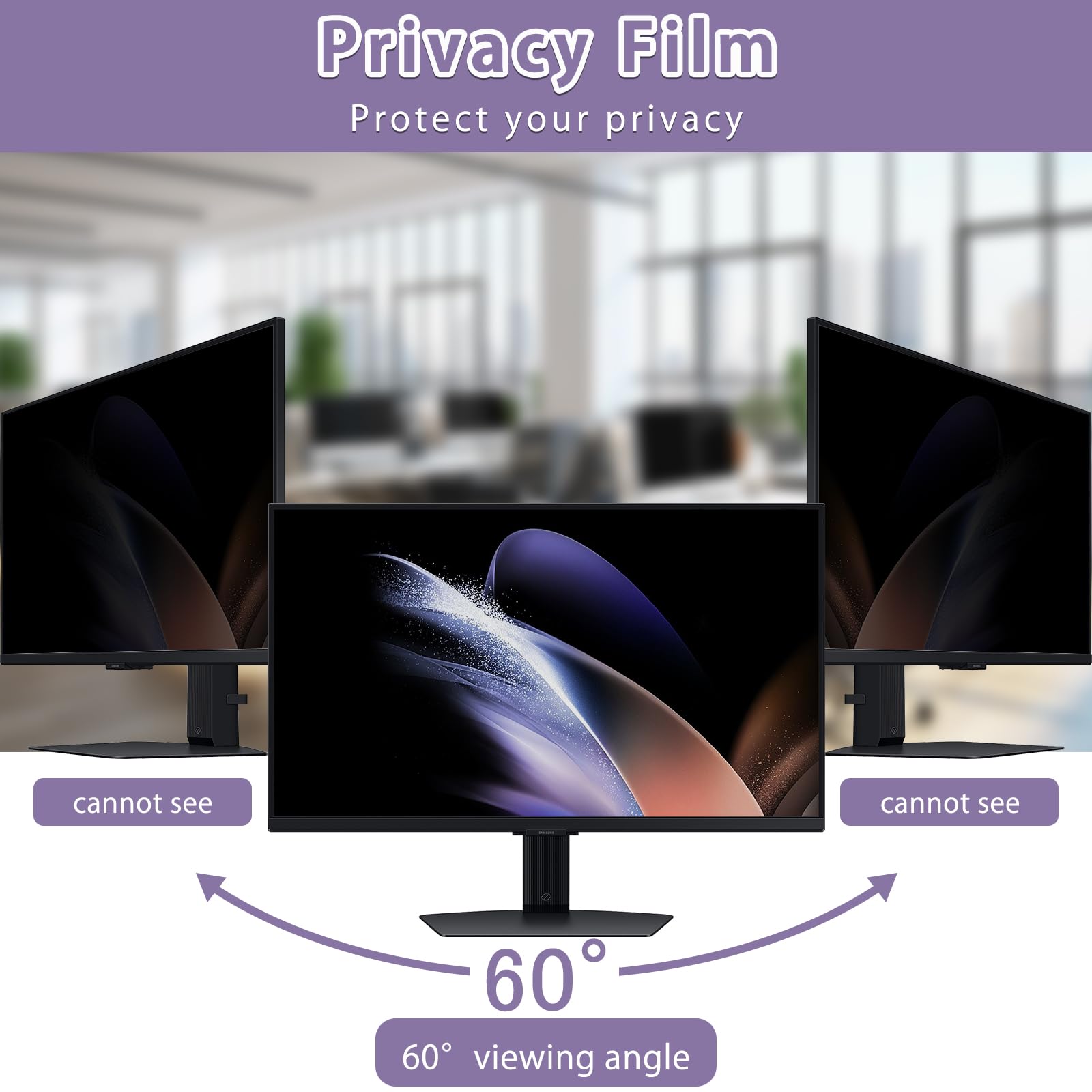 Pantalla de Privacidad 24 Pulgadas, Filtro Privacy Screen Anti UV Protector de Pantalla para Portátil 16:9