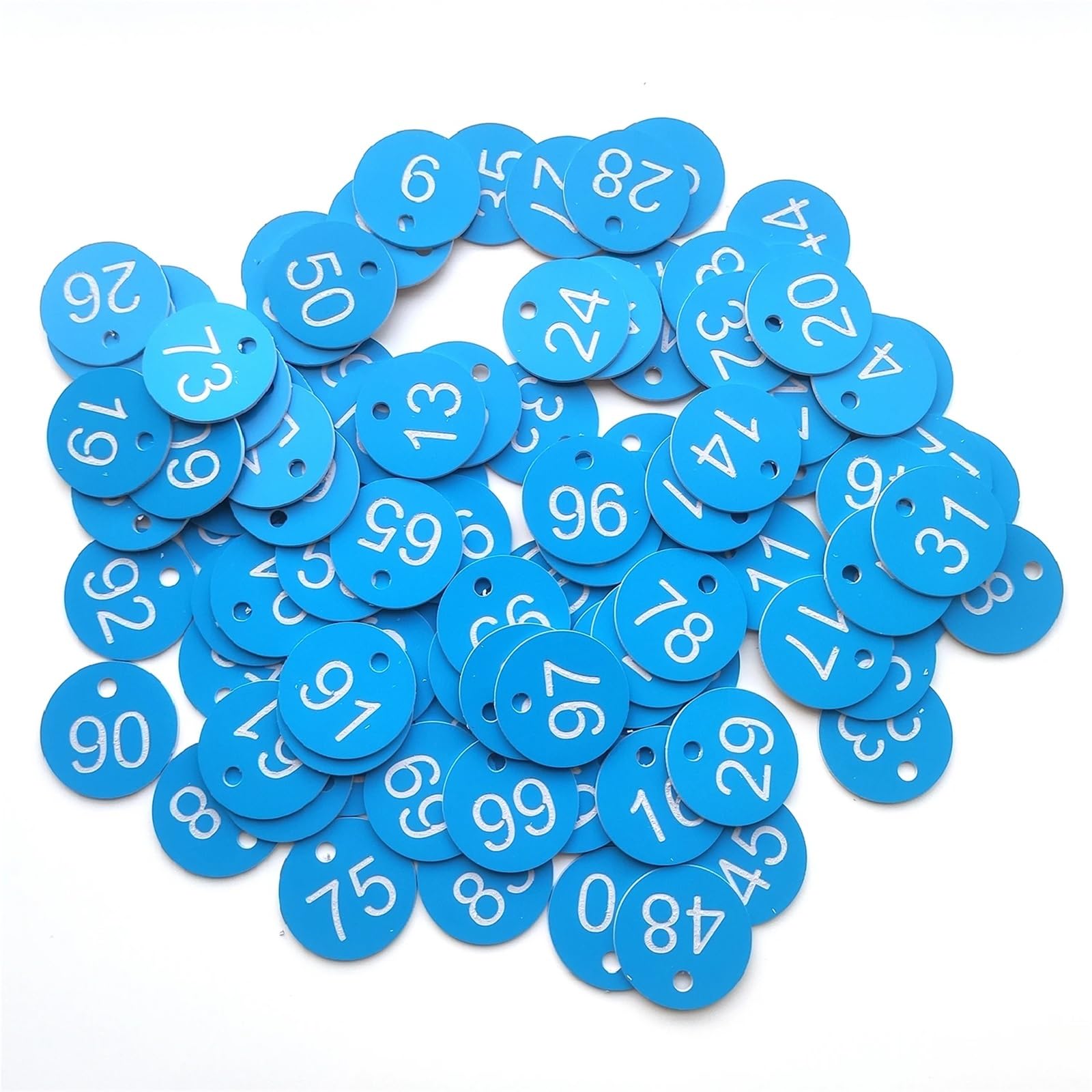 500/1000pcs 1-500/1000 Key Hand Cards Number Tags Engraved Labels Cabinet Coding Storage Organizer for Home,Wardrobe(1-1000 Sky Blue White)