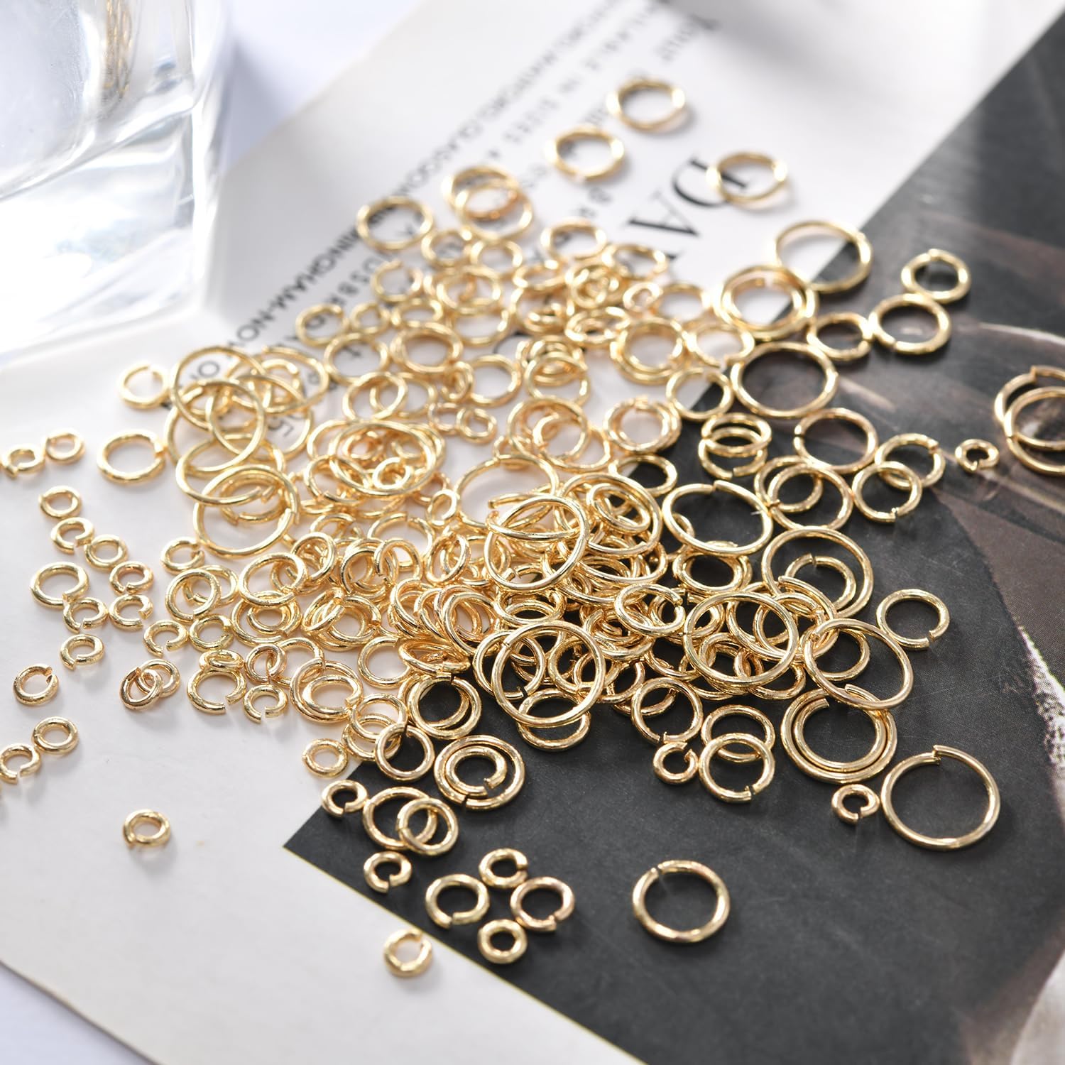 1000pcs 14k Gold Filled Jump Rings,Non Tarnish Gold Open Jump Rings for Necklace Bracelet Earrings DIY Jewelry Making Supplies (0.7x4mm, Gold) - Image 4