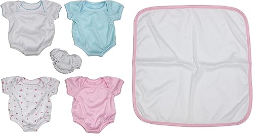 JC Toys, for Keeps! La Newborn by Berenguer Set de regalo para muñecas de 15 a 17 pulgadas, 6 piezas para niños mayores de 2 años, rosa, azul