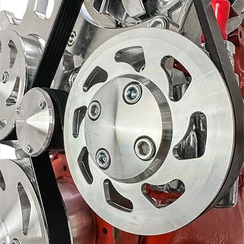 SBC Serpentine Pulley Conversion Kit with AC, PS, and Alternator