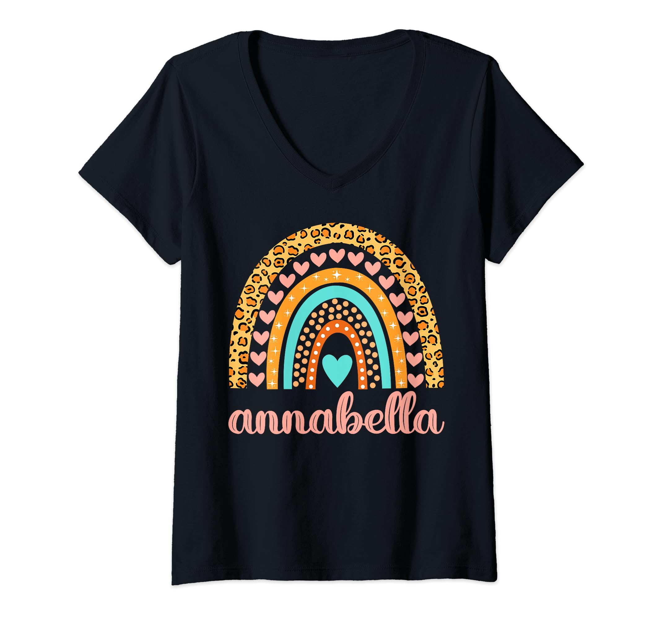 Womens Annabella T-Shirt Annabella Name Birthday Shirt Gift V-Neck T-Shirt