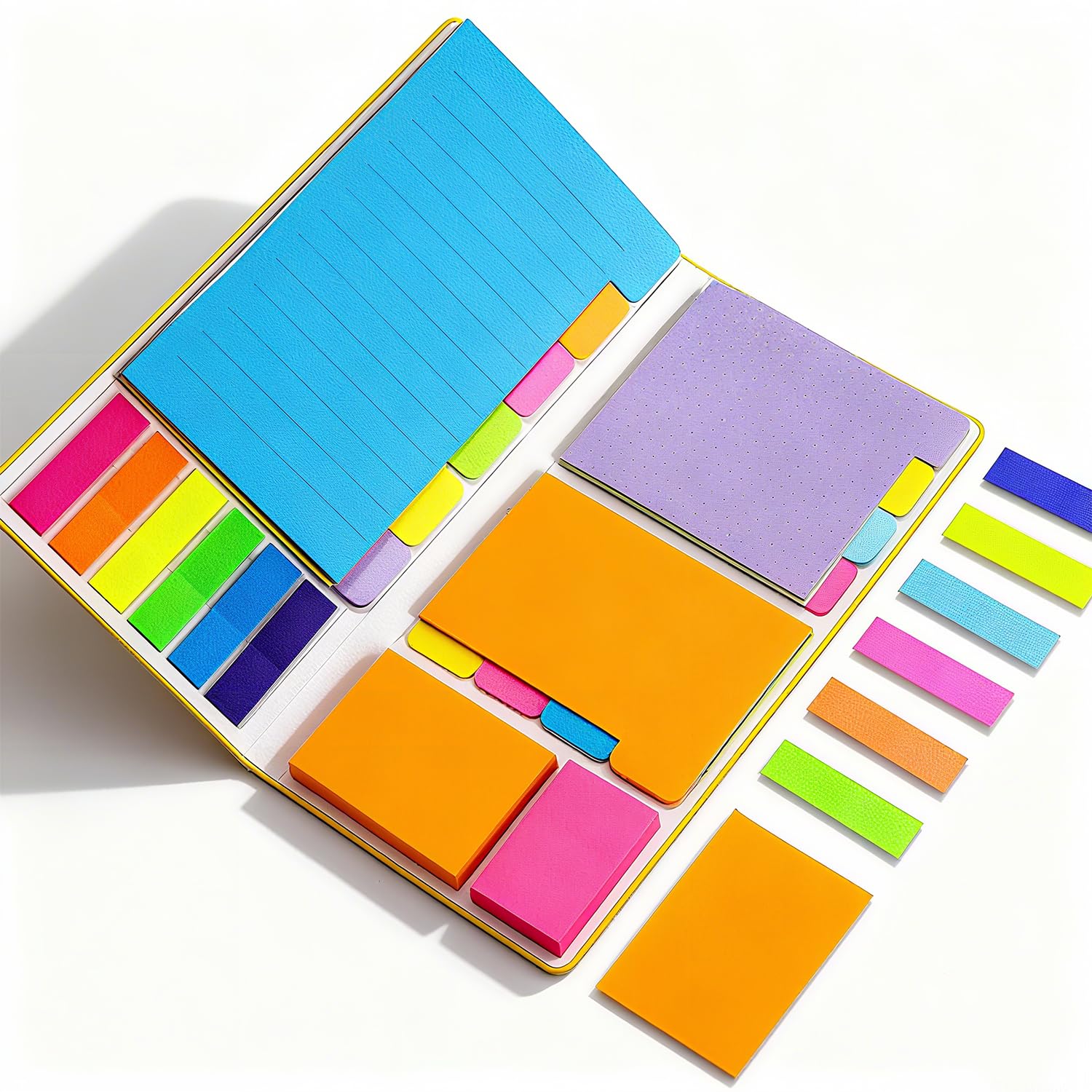 Sticky Notes Set Sticky Notes Divider Lined Dotted 410 Sheets Total Colourful Markers Bookmark with PET Index Lable