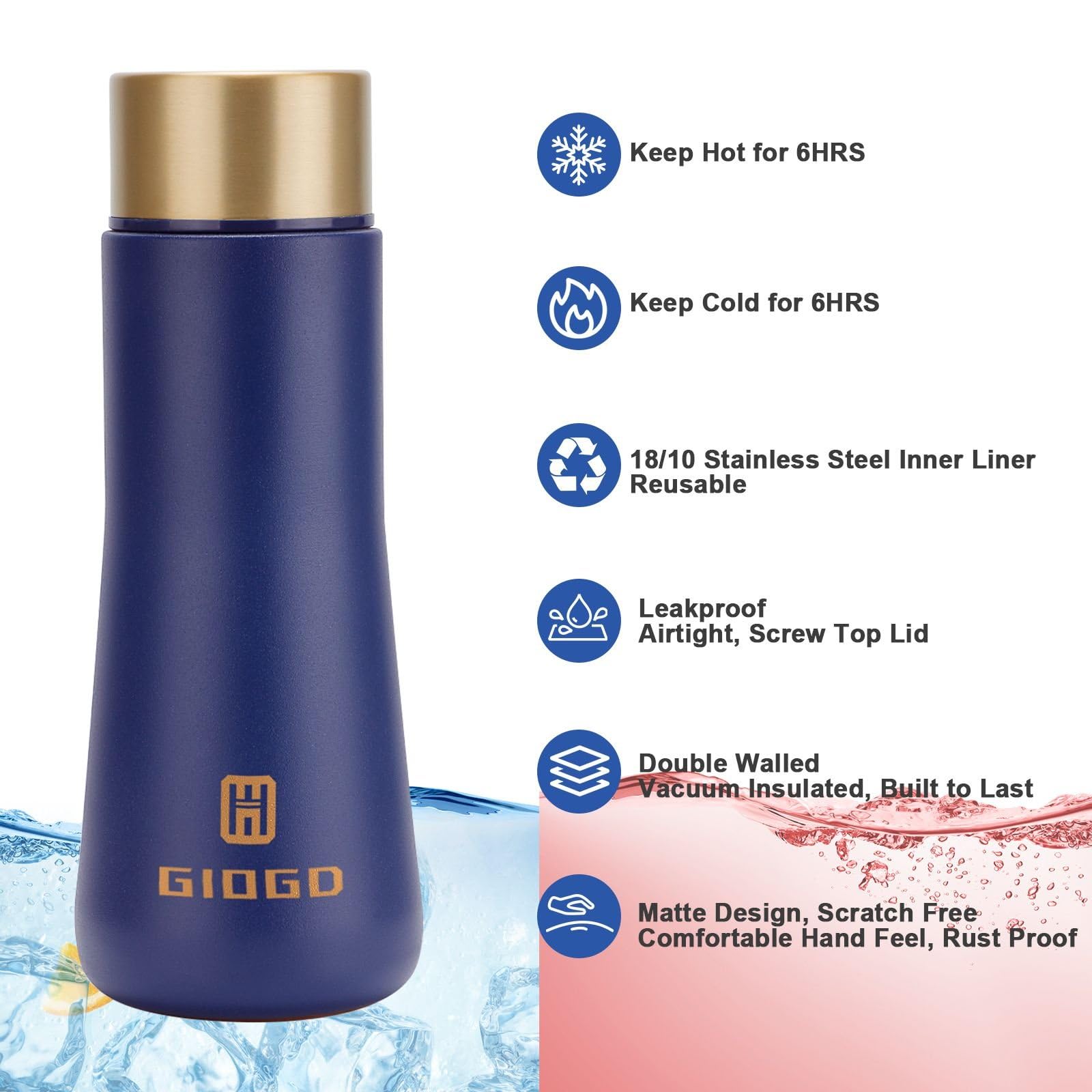 Amazon.com: Small Thermo Bottle Slim Mini Vacuum Insulated Water