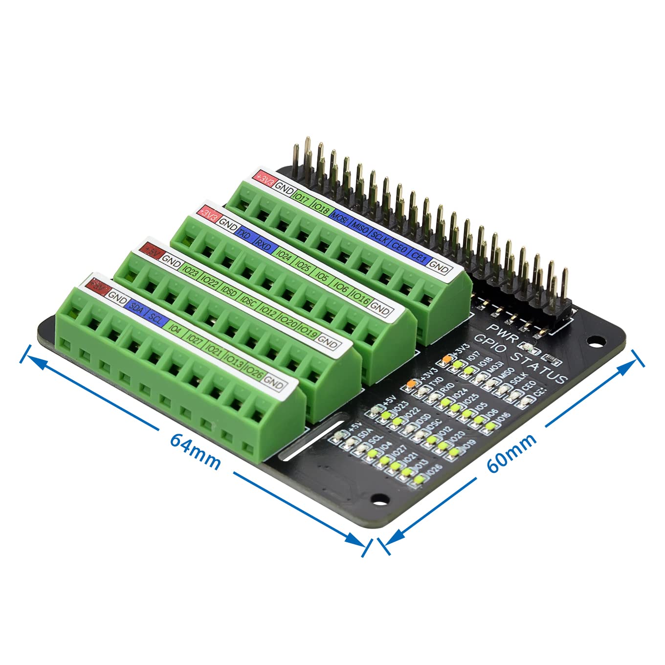 DollaTek GPIO Expansion Board Breakout GPIO Screw Terminal Hat for Raspberry Pi — view 5