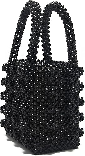 Miniatura 2 de TOPSMU Bolso de perlas de cristal de la perla tejido hecho a mano para el bolso de las mujeres bolsos con cuentas