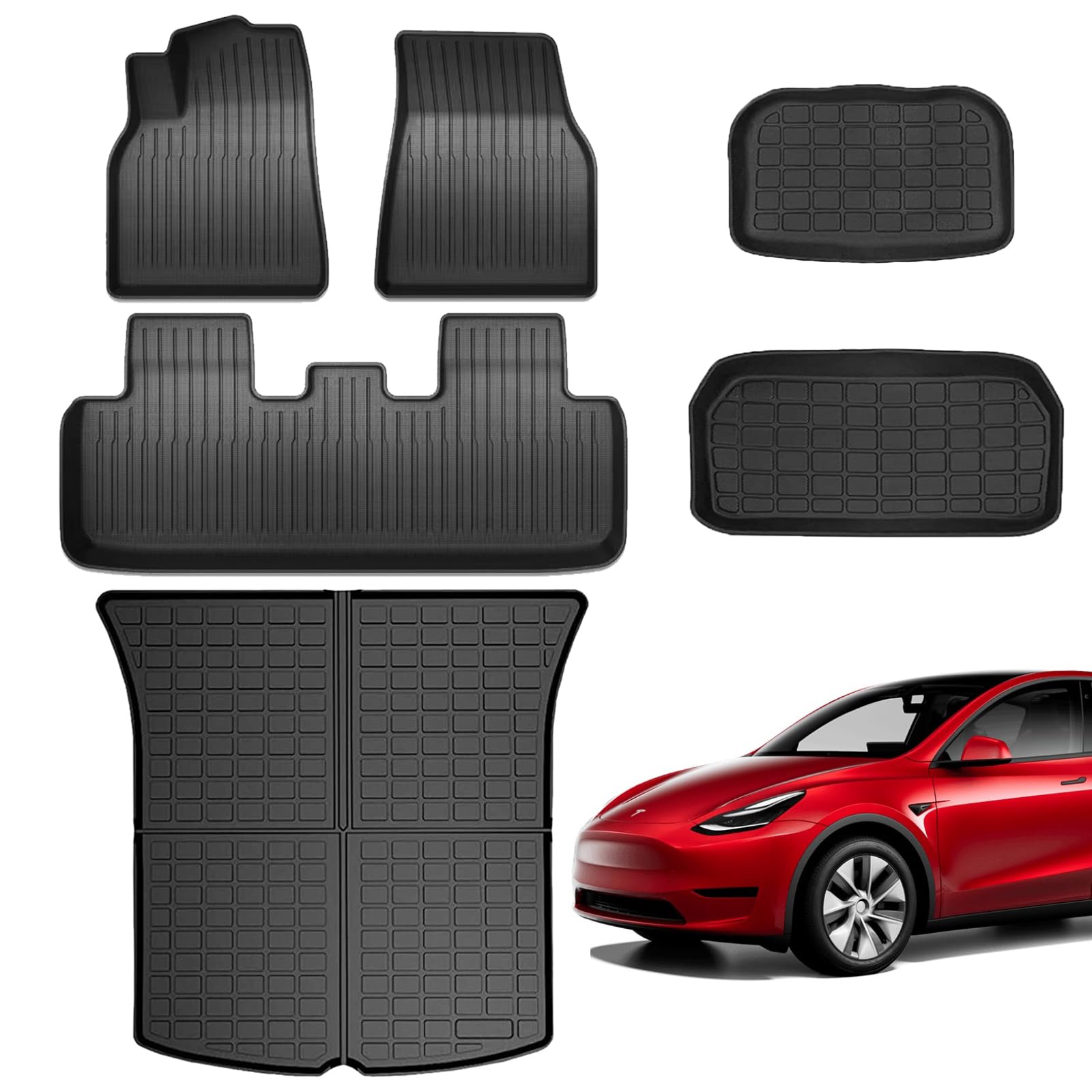 KIKIMO Tesla Model Y Floor Mats 20202023, Tesla Model Y 5 Seater Accessories, All Weather Floor