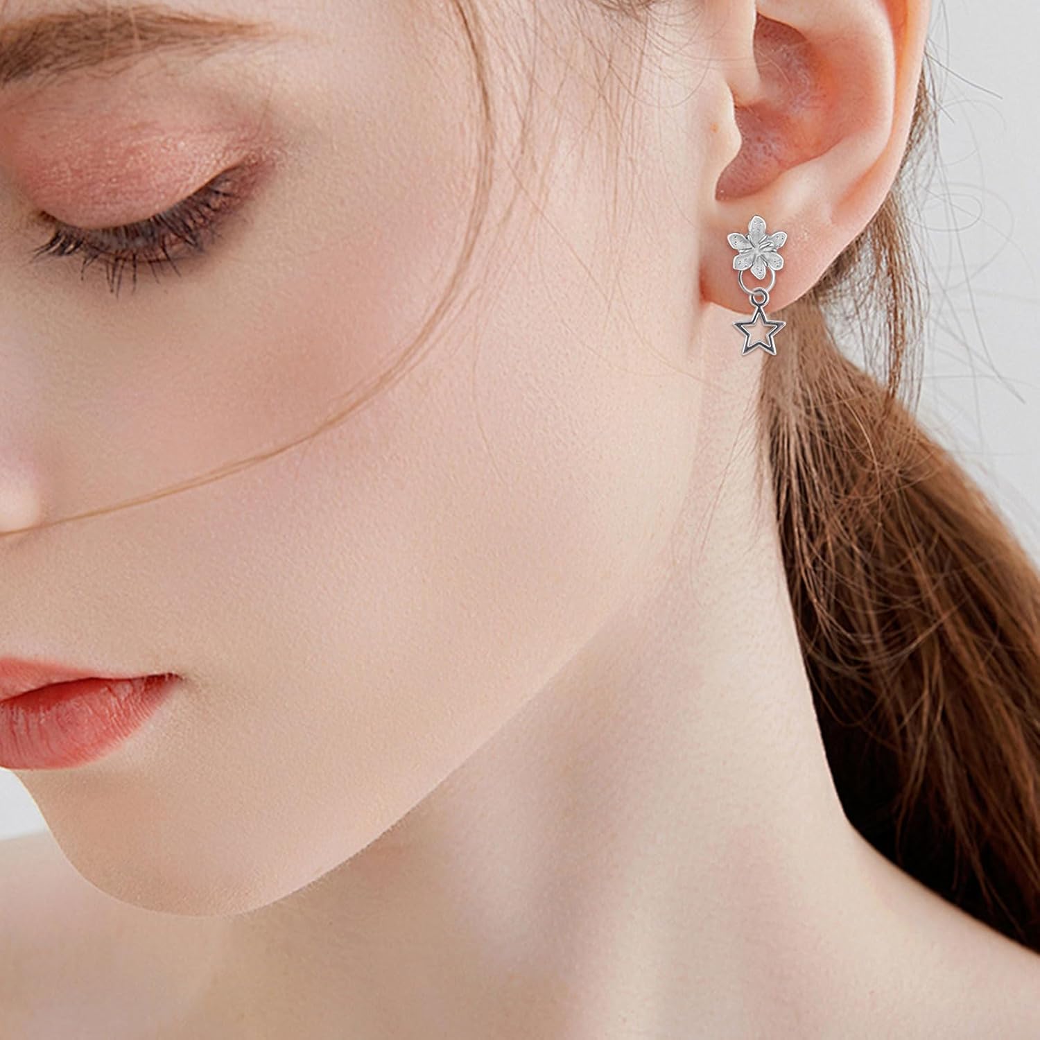 WANDIC 200 Pcs Silver Starry Star and Pentagram Charms, Cross Charms for Jewelry Making Metal Hollow Four-pointed Star Quadrangle Pendants for Bracelet Earrings Necklace DIY Craft - Image 6