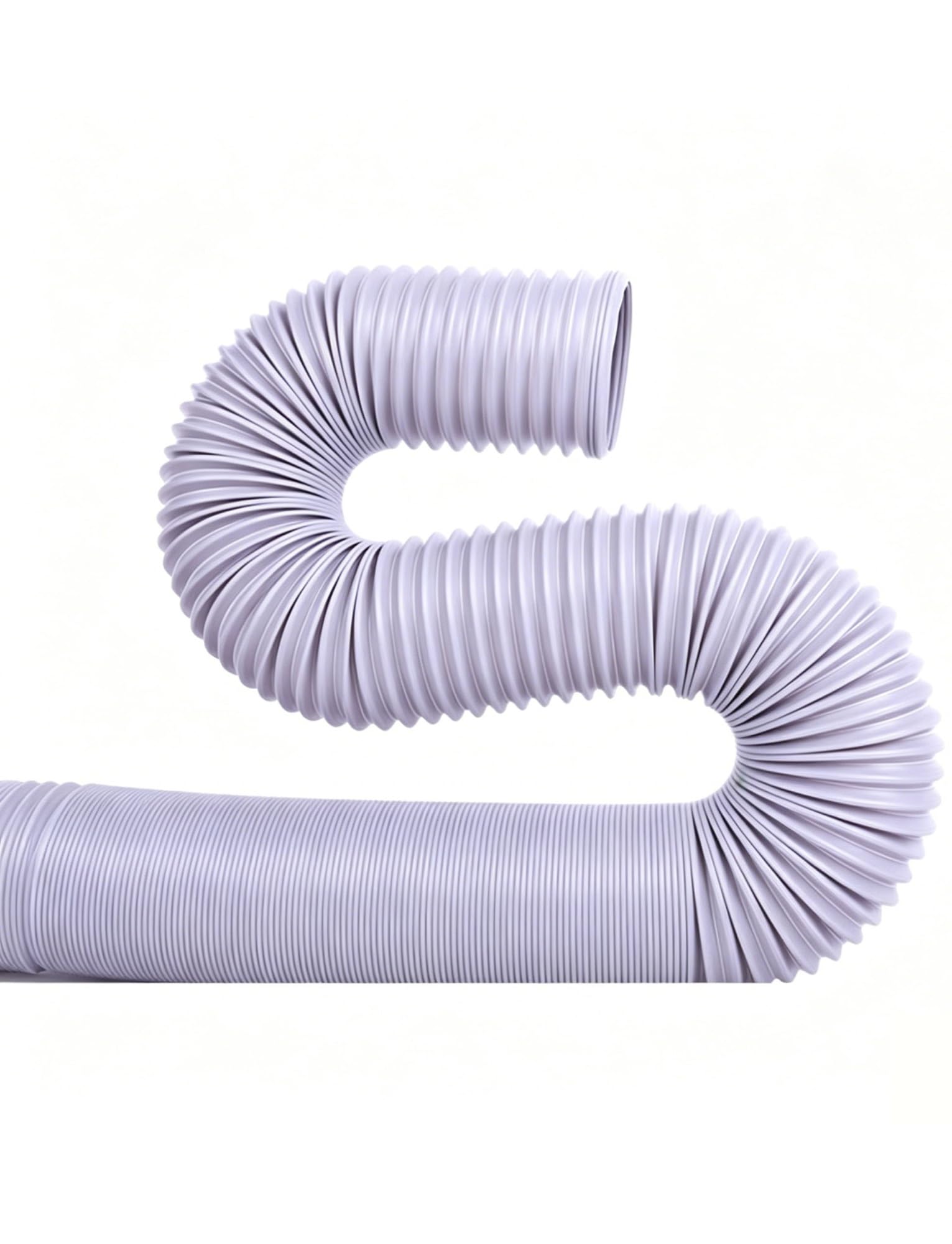 Condotto flessibile pieghevole in PP – Tubo retrattile in filo di acciaio da 4 metri per ventilazione industriale, estrazione di polvere e fumo, diametro 25-250 mm (latte, ID 50 mm)