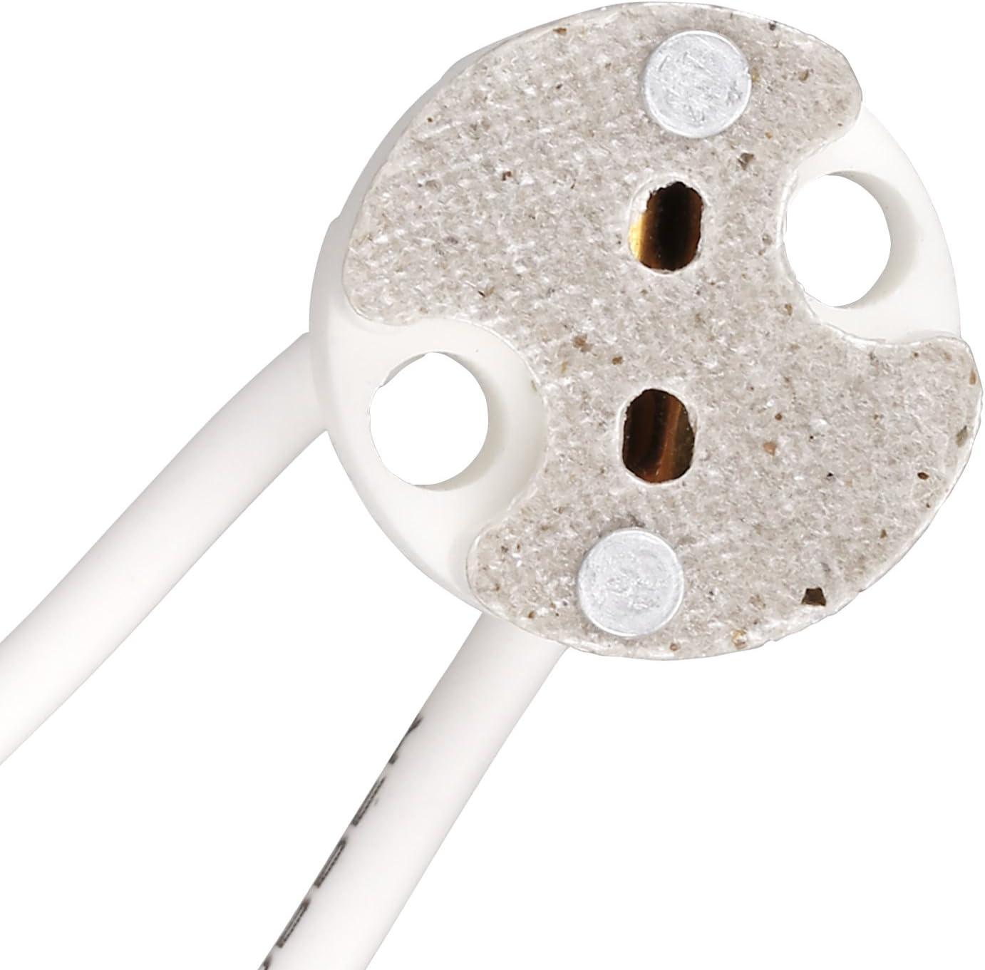 Mini Bi-Pin Socket up to 75 Watts Ceramic Body with Mica Covers for Light Bulbs with Base GU5.3. G4, MR11, MR16