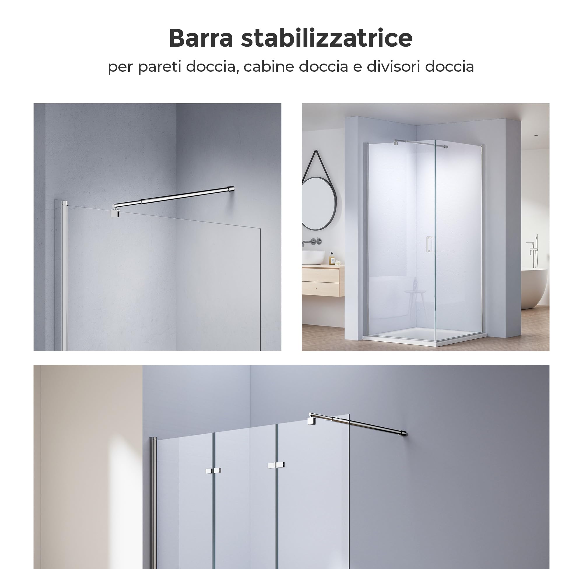 Cuscinetti Box Doccia VR - Kit 2 Pezzi | Diam. 19 Mm | Per Cabine Semicircolari | Materiale Ottone E POM - Foto 8