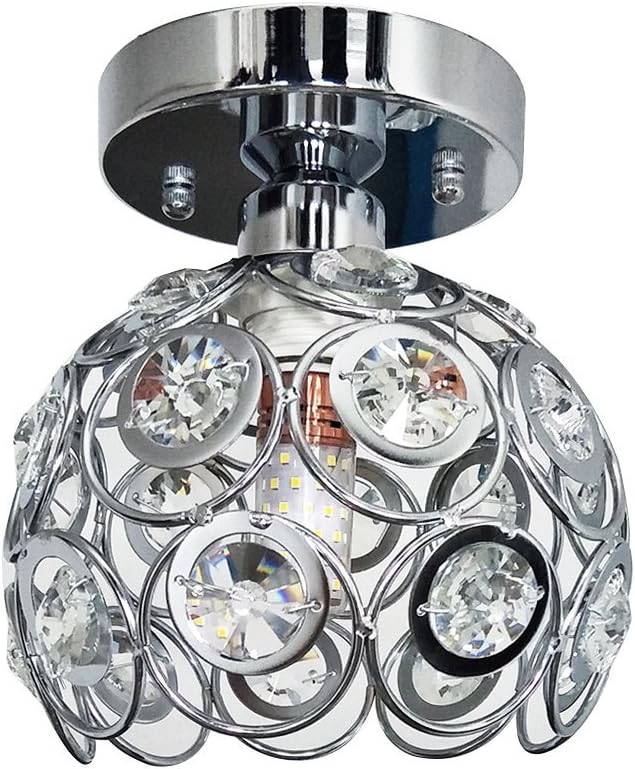 Hsyile Lighting KU300163 Aisle,Corridor,Fitting Room,Creative,Small Bedroom Lamp,Nordic Crystal Lamp Ceiling Light