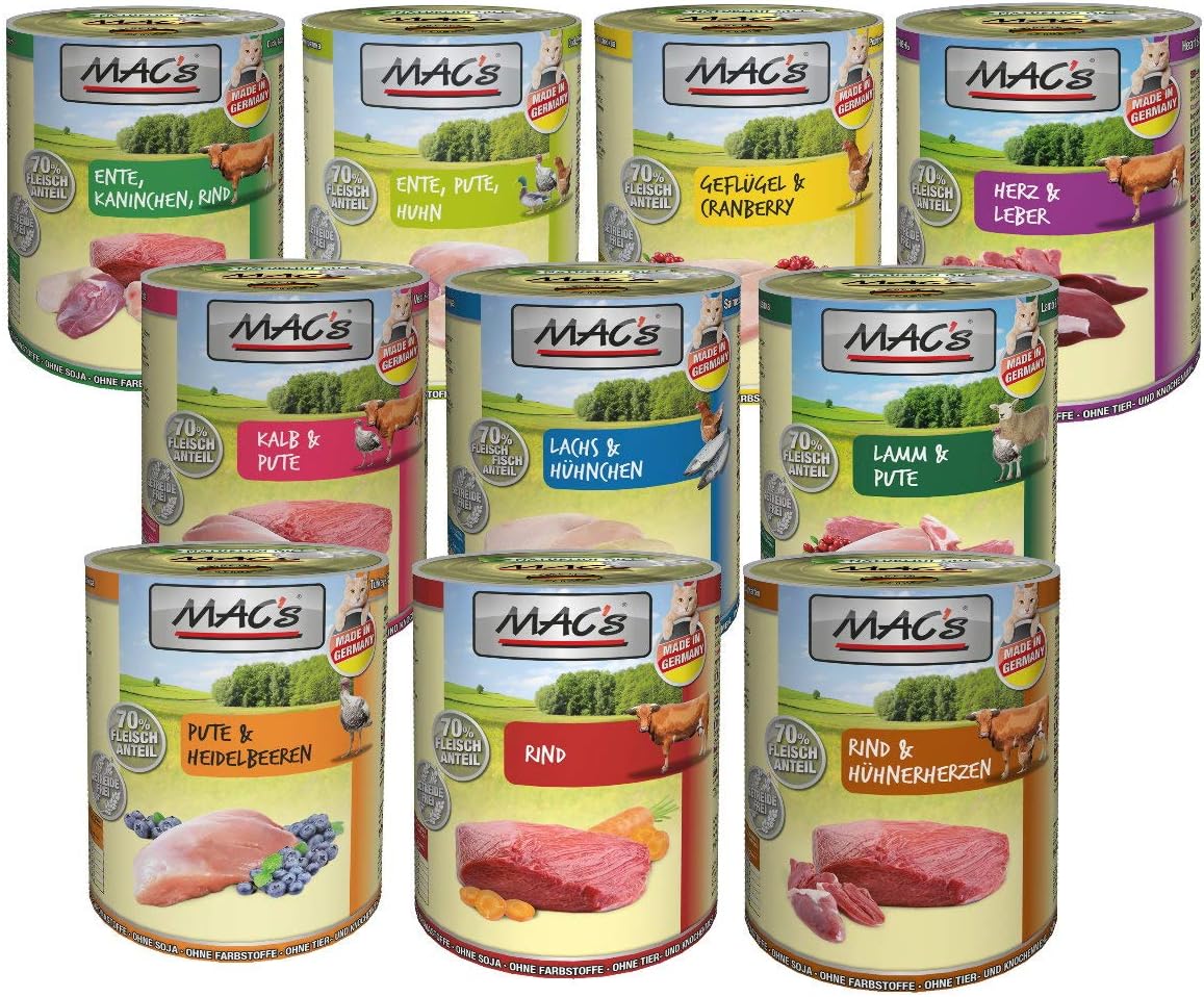 MAC's Cat Food Various Flavours 10x 14.11oz Mix