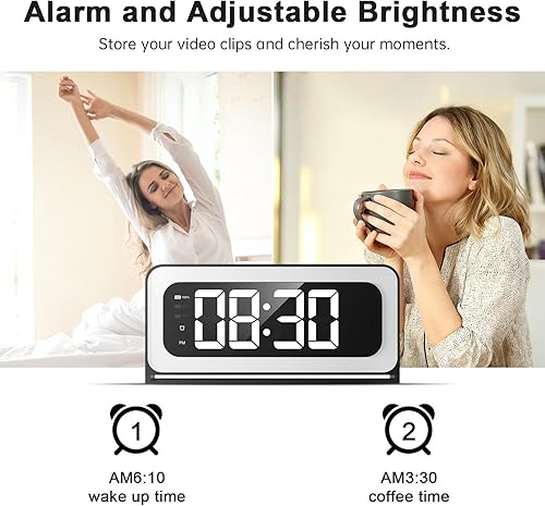 Miniatura 7 de Cámara de reloj inteligente 2K, 5G y 2.4G WiFi Nanny Cam Cámara inalámbrica para interiores, cámaras para seguridad del hogar, detección y alarma