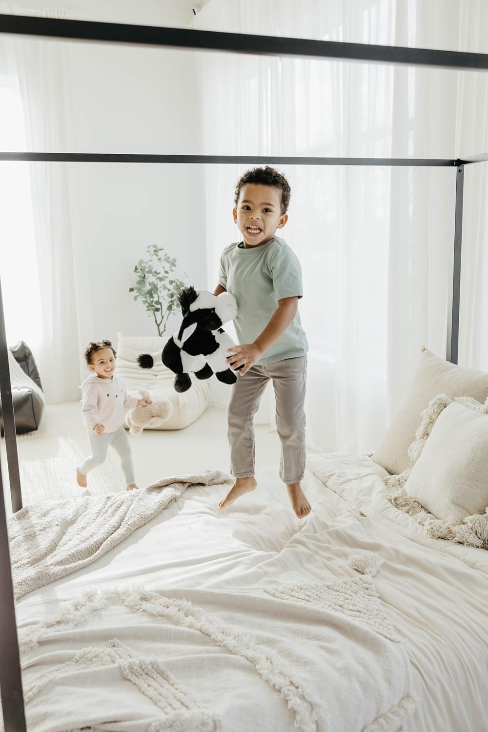 The Petting Zoo Cow Stuffed Animal Plushie, Gifts for Kids, Wild Onez Farm Animals, Cow Plush Toy 12 inches - Image 4