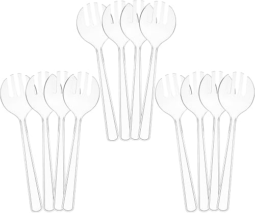 Miniatura 7 de Juego de 8  10 cucharas de plástico transparente para servir para eventos, reutilizables o desechables