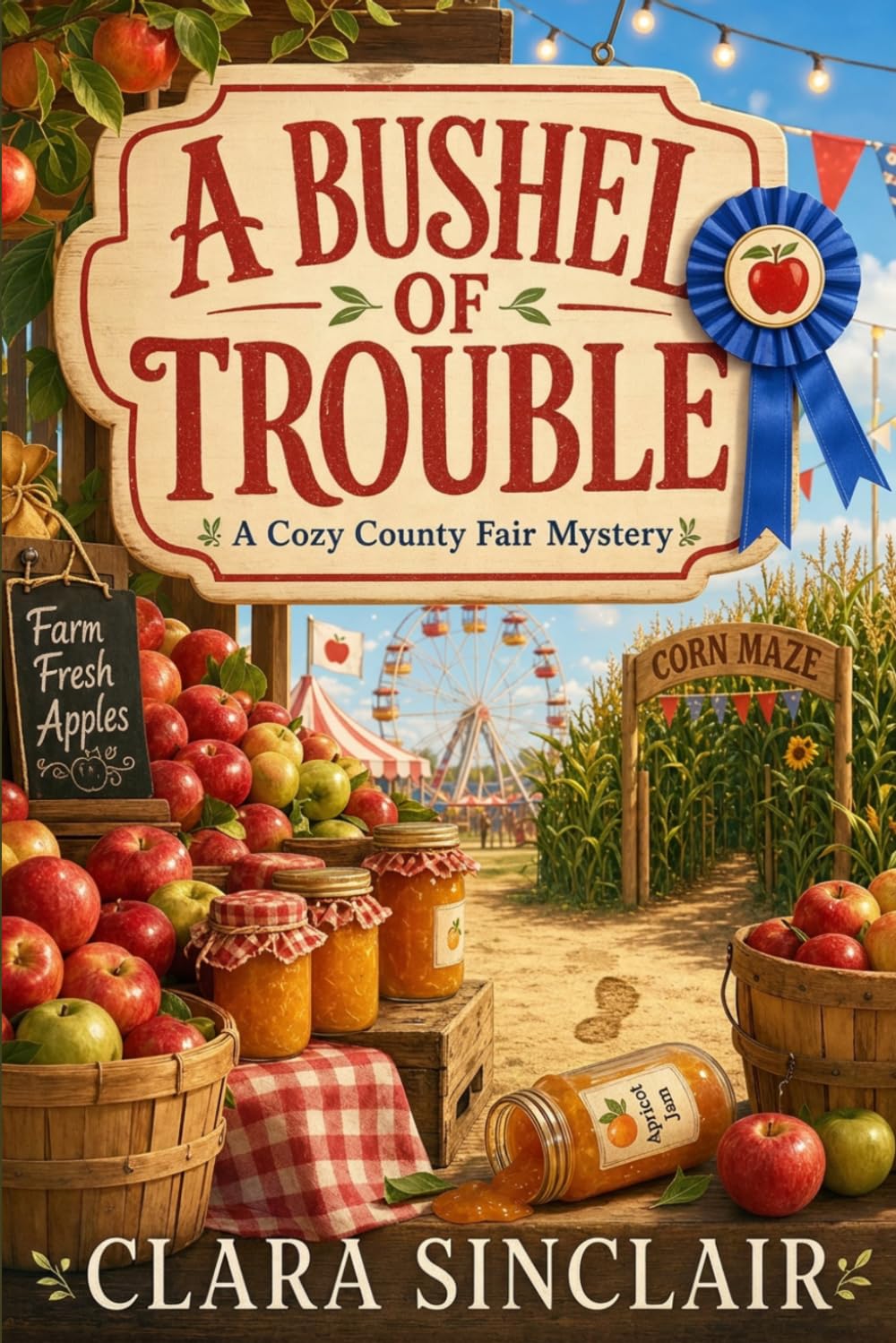 A Bushel of Trouble: A Cozy County Fair Mystery | Bonus Apricot Preserve Recipe | Small Town Atmosphere | 6"x9"