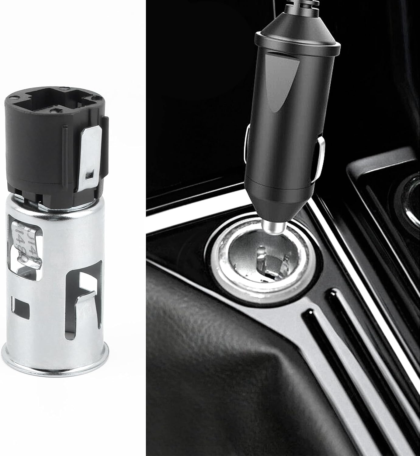 12V Cigarette Lighter Socket OEM#56457 with Removal Tool,12V Outlet Socket Replace Car Cigarette Lighter Socket,12V Power Outlet Car Accessories Compatible with Chevrolet GMC Cadillac