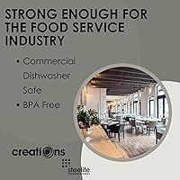 Vista 4 de Creations - Platos llanos de melamina, resistentes a la rotura, servicio de alimentos comerciales grado restaurante, Urban Snow Coupe redondo de 10