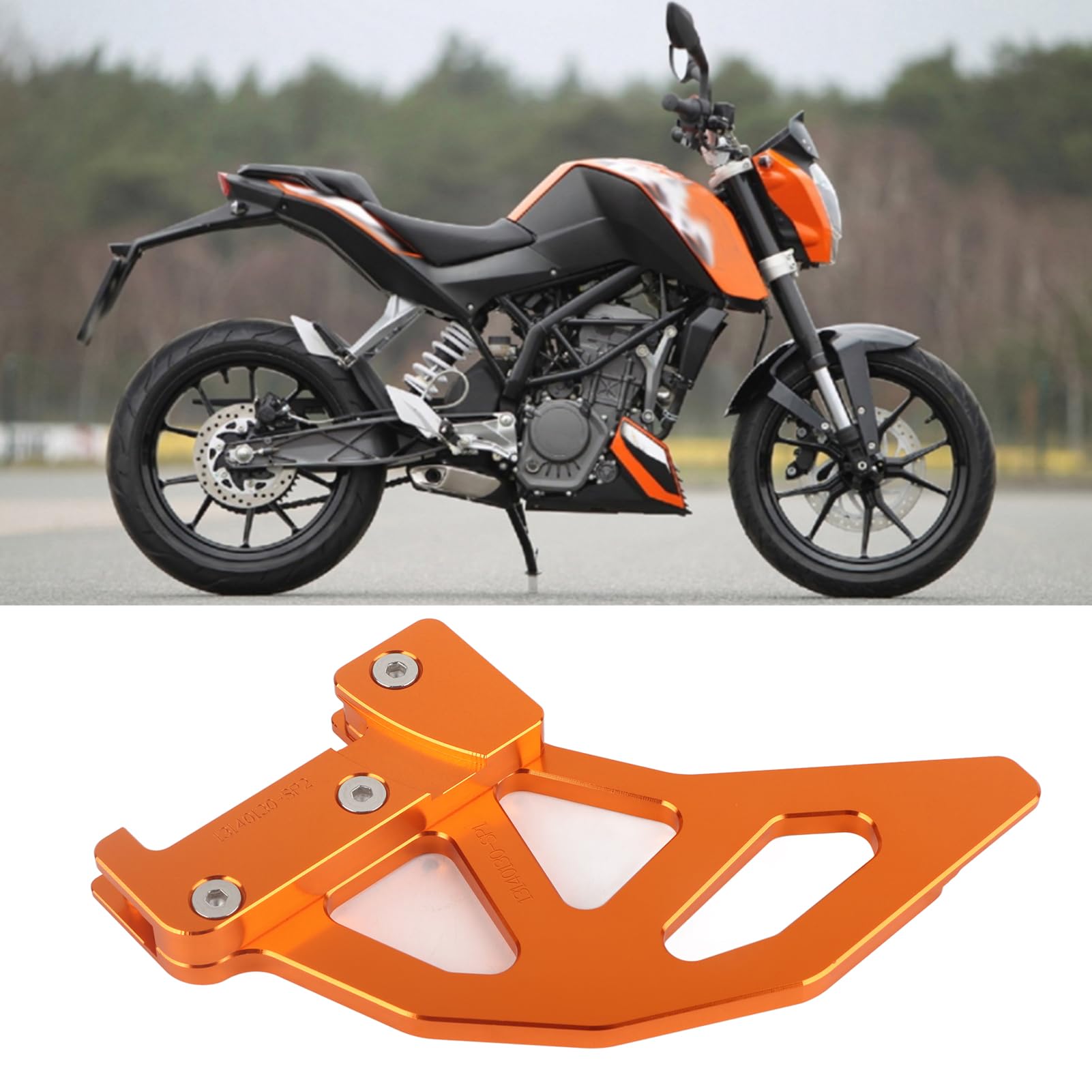 Protezione per Protezione Disco Freno Posteriore Accessori per Moto Adatta per 250 350 450(orange)