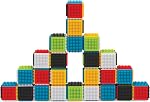 Infantino Press & Stay Sensory Blocks, Developmental Activity Blocks, 24-Piece Multicolor Stacking Toy Set for Babies & Toddlers 12 Months+