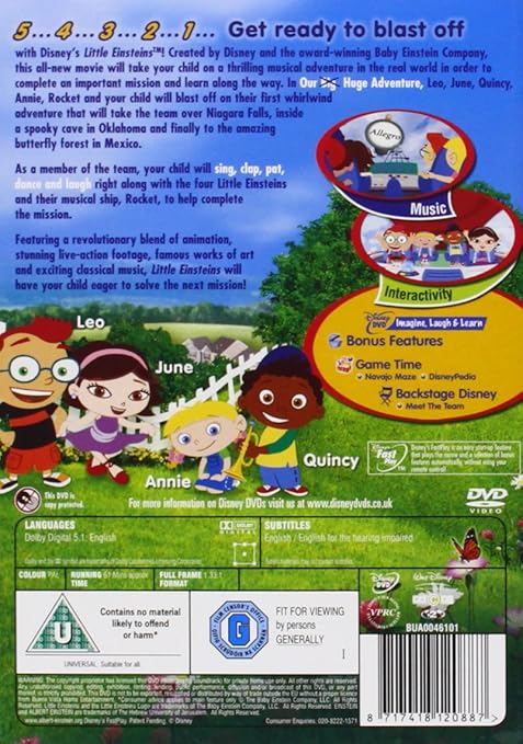 Little Einsteins Our Huge Adventure Dvd Amazon Co Uk Dvd Blu Ray