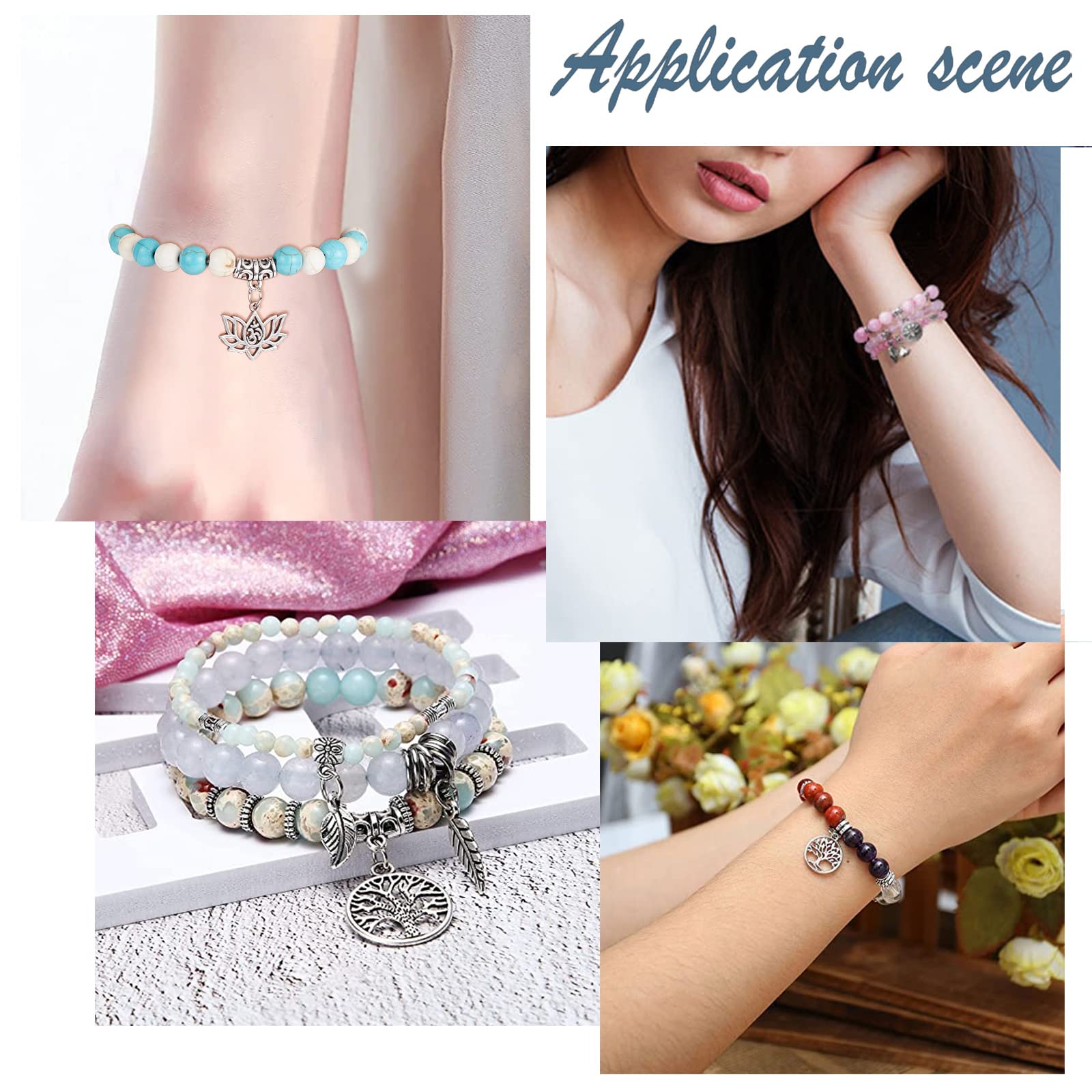 SUNNYCLUE - 200 Pezzi Di Perline Tibetane A Cauzione, 10 Stili, Colore Bronzo Antico, Connettori E Distanziatori Per Creazione Gioielli Fai Da Te