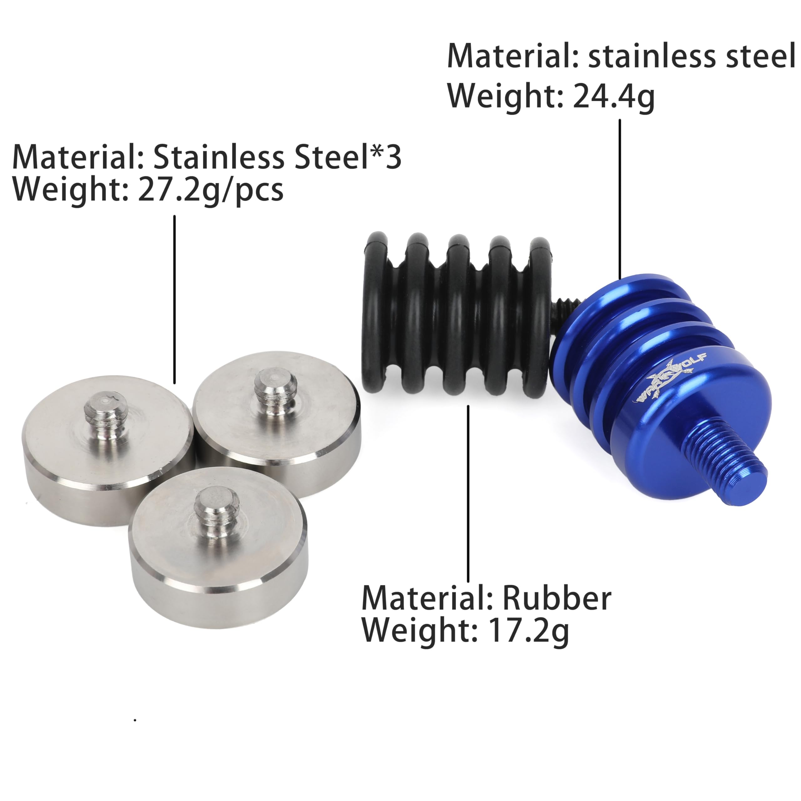 arco Stabilizzatore per arco ricurvo Arco composto Bow Riser Dampers Silencers Shock Absorbers Vibration Damper Suit per la caccia Target tiro