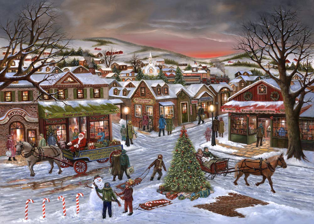 Jingle All the Way Weihnachtskarten, 15 Karten / 16 foliengefütterte Umschläge