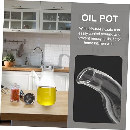 Miniatura 8 de FELTECHELECTR Dispensador de aceite vegetal Botella de vinagre de soja de vidrio con tapón Botellas de vinagre para cocina Contenedor de vidrio con