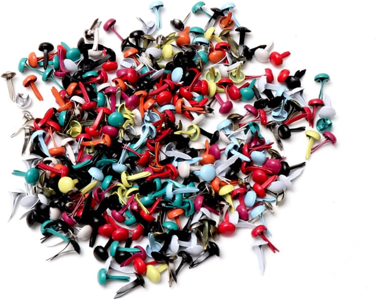 500pcs Mixed Multicolor Round Metal Brads