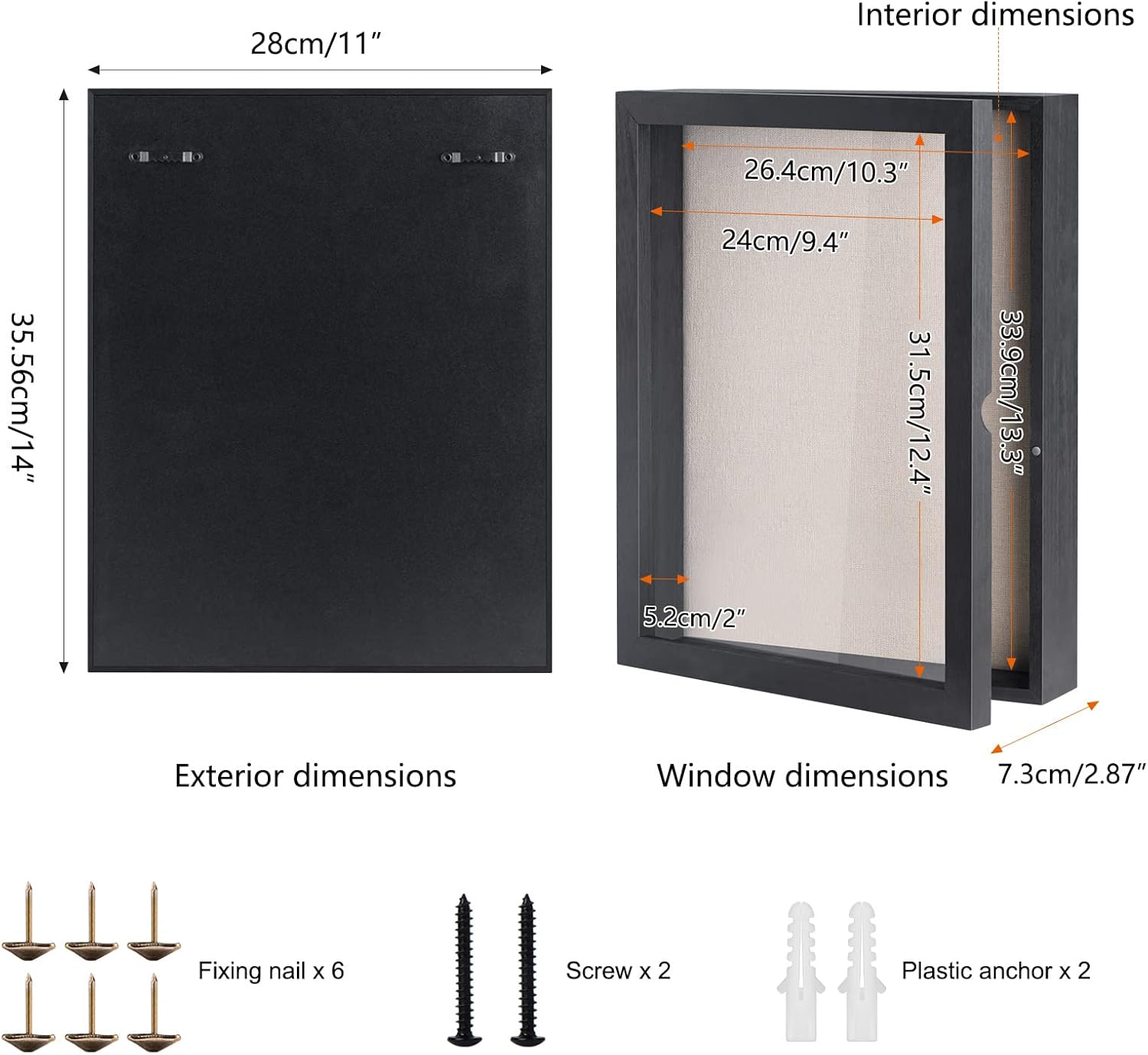 SZQINJI Diamond Shape Shadow Box
