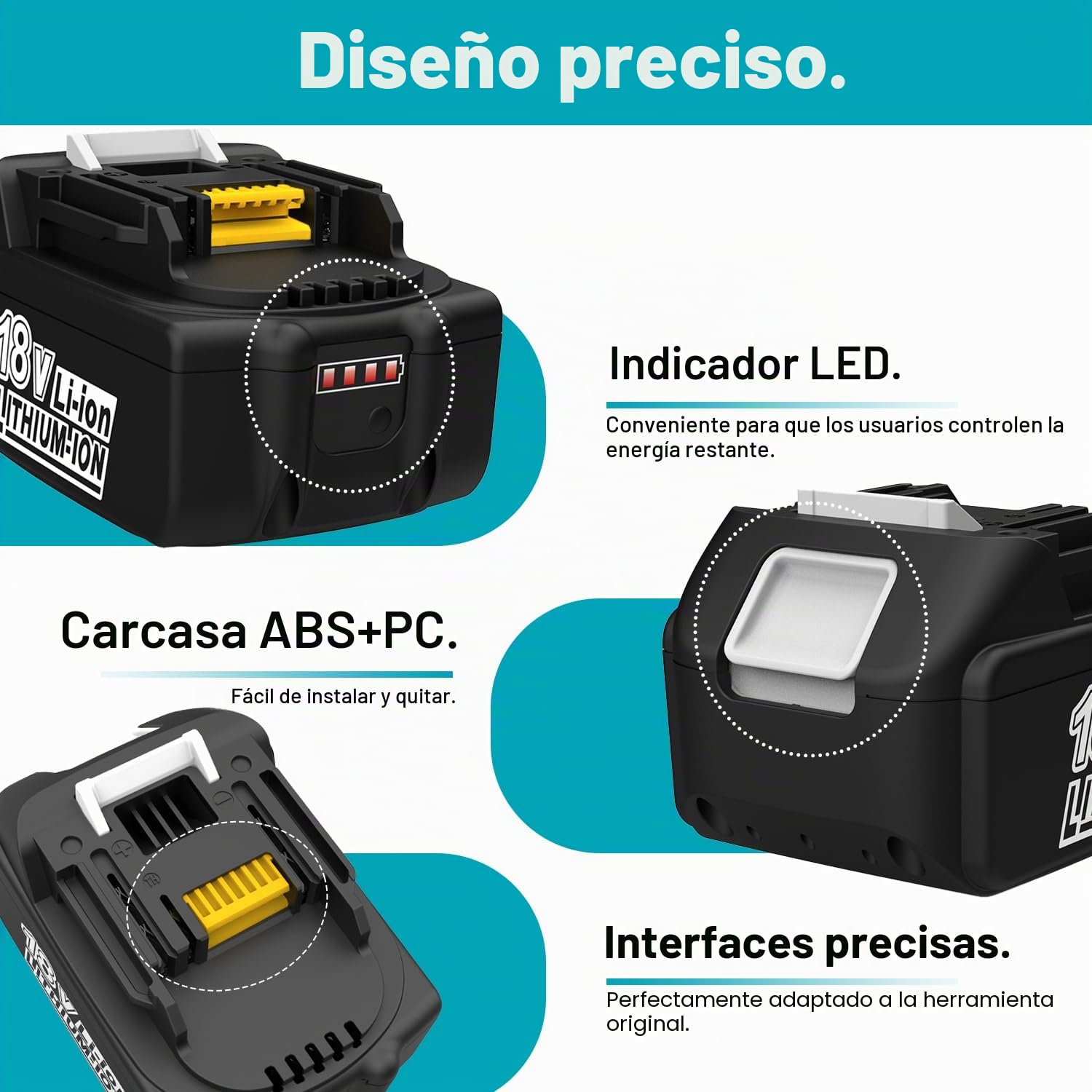 Energup Batería 18V 5.0 Ah con Cargador para Makita Batería 18V BL1850 BL1840 BL1830 BL1820 Compatible con Makita Cargador DC18RA DC18RC DC18RD