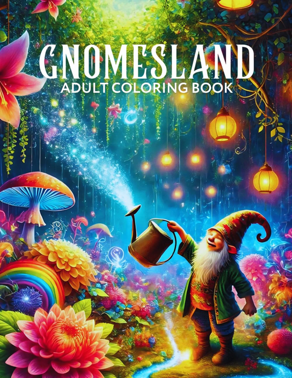 Gnomesland Adult Coloring Book: Enchanting Designs of Fantasy Gnomes, Their Magical Houses, and Friends for Mindfulness and Relaxation