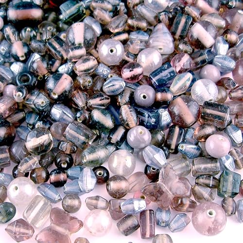 Miniatura 5 de The Crafts Outlet Cuentas de vidrio transparentes de 4 onzas = 3.95 oz de formas y tamaños surtidos de 6 a 0.472 in