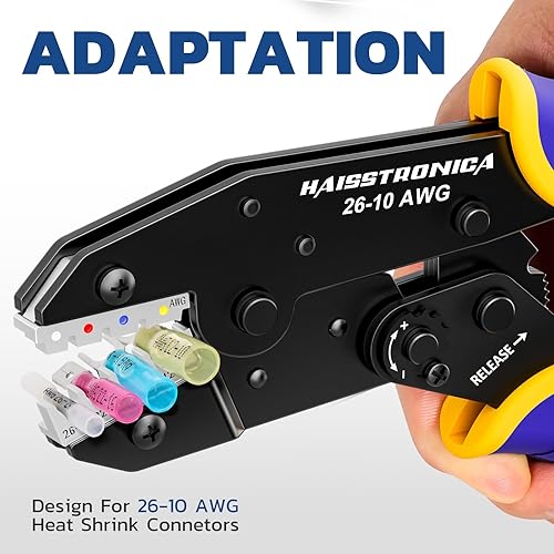 Miniatura 8 de Haisstronica Herramienta de prensado para cable de encendido de bujía,Herramienta de crimpadora de alambre de trinquete de 0.335 in,HS-2048