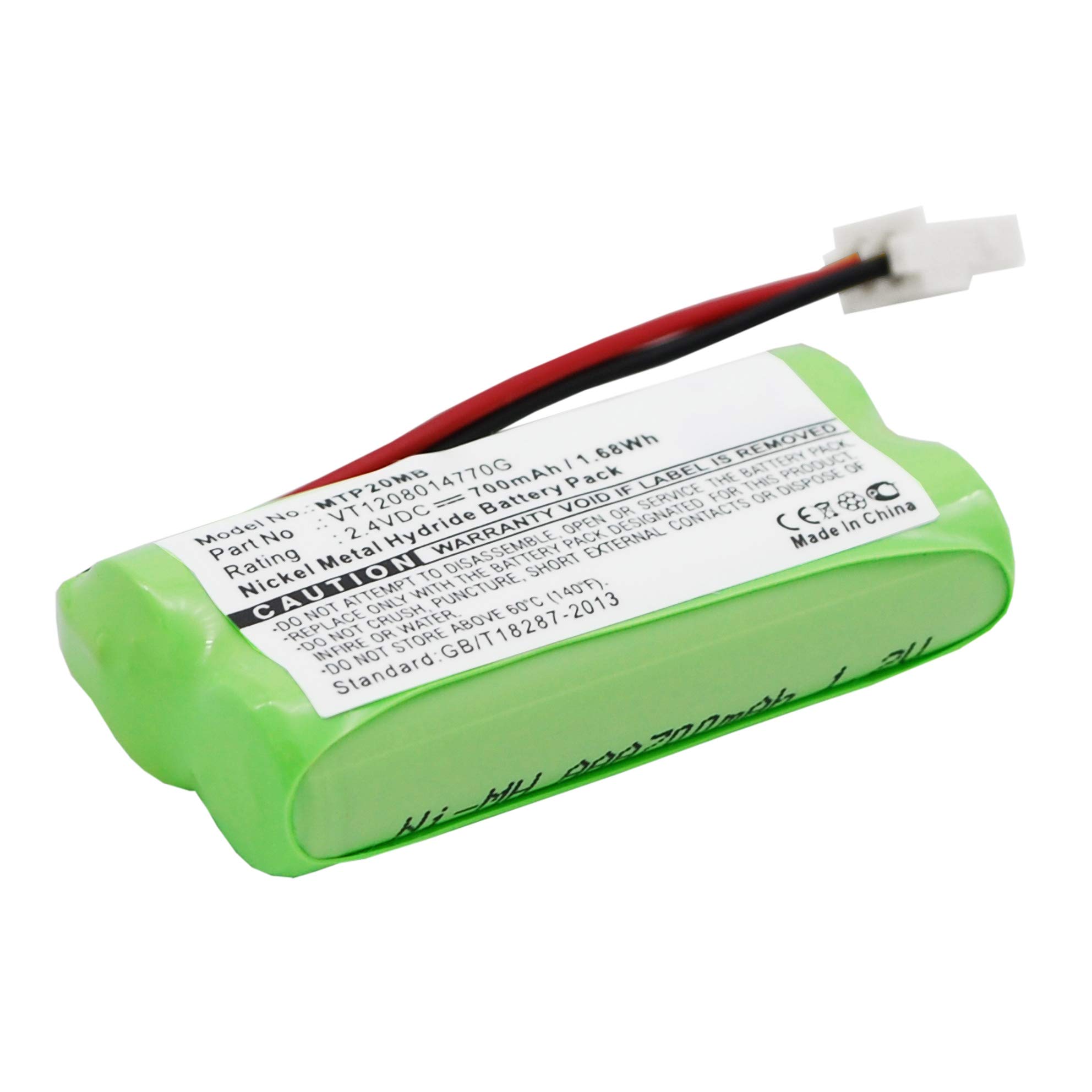 subtel 1x Batteria per Babyphone Compatibile con Motorola MBP20, VT1208014770G – (700mAh, 2.4V)