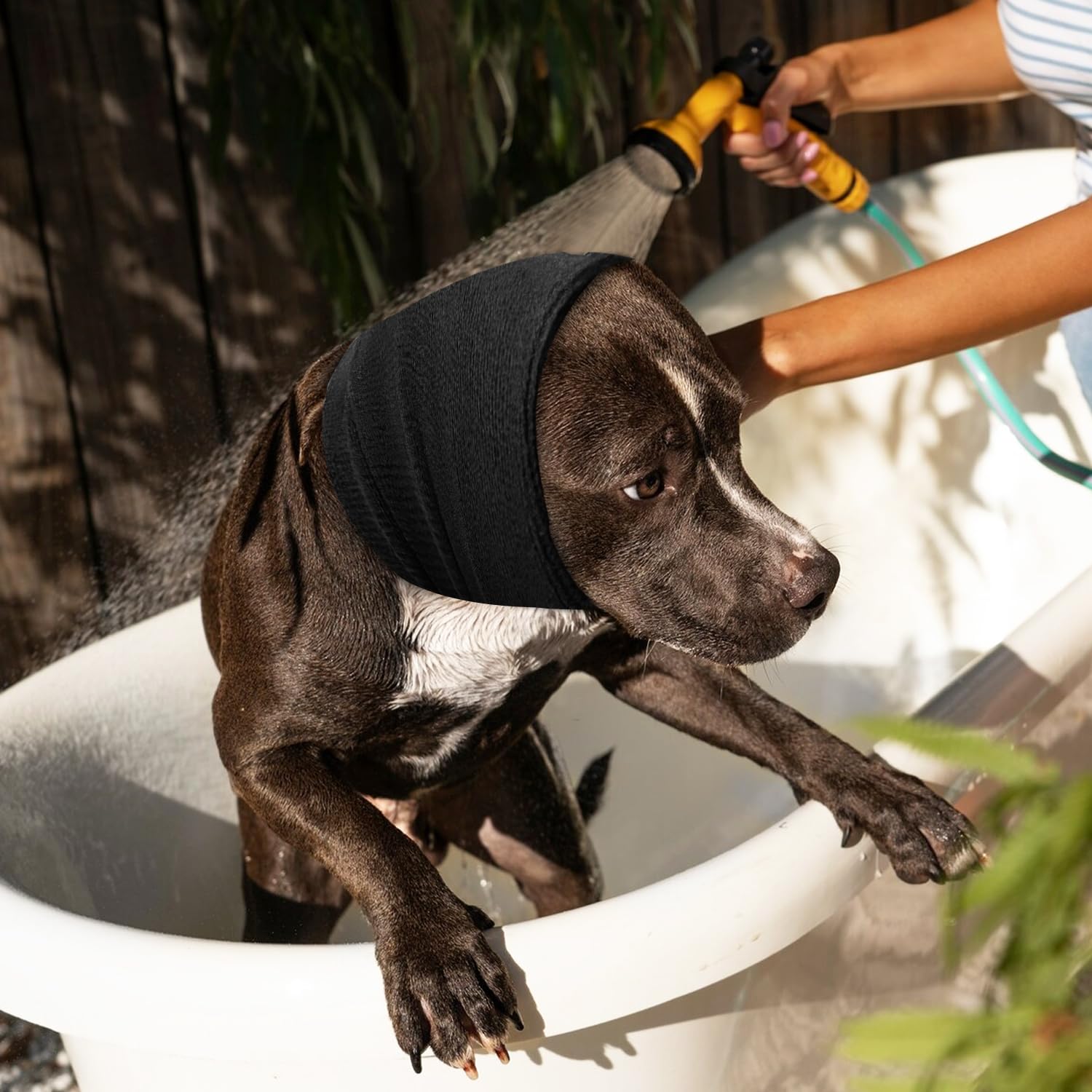Voarge Bandana per Orecchie per Cani Protezione dell'Udito Viola L