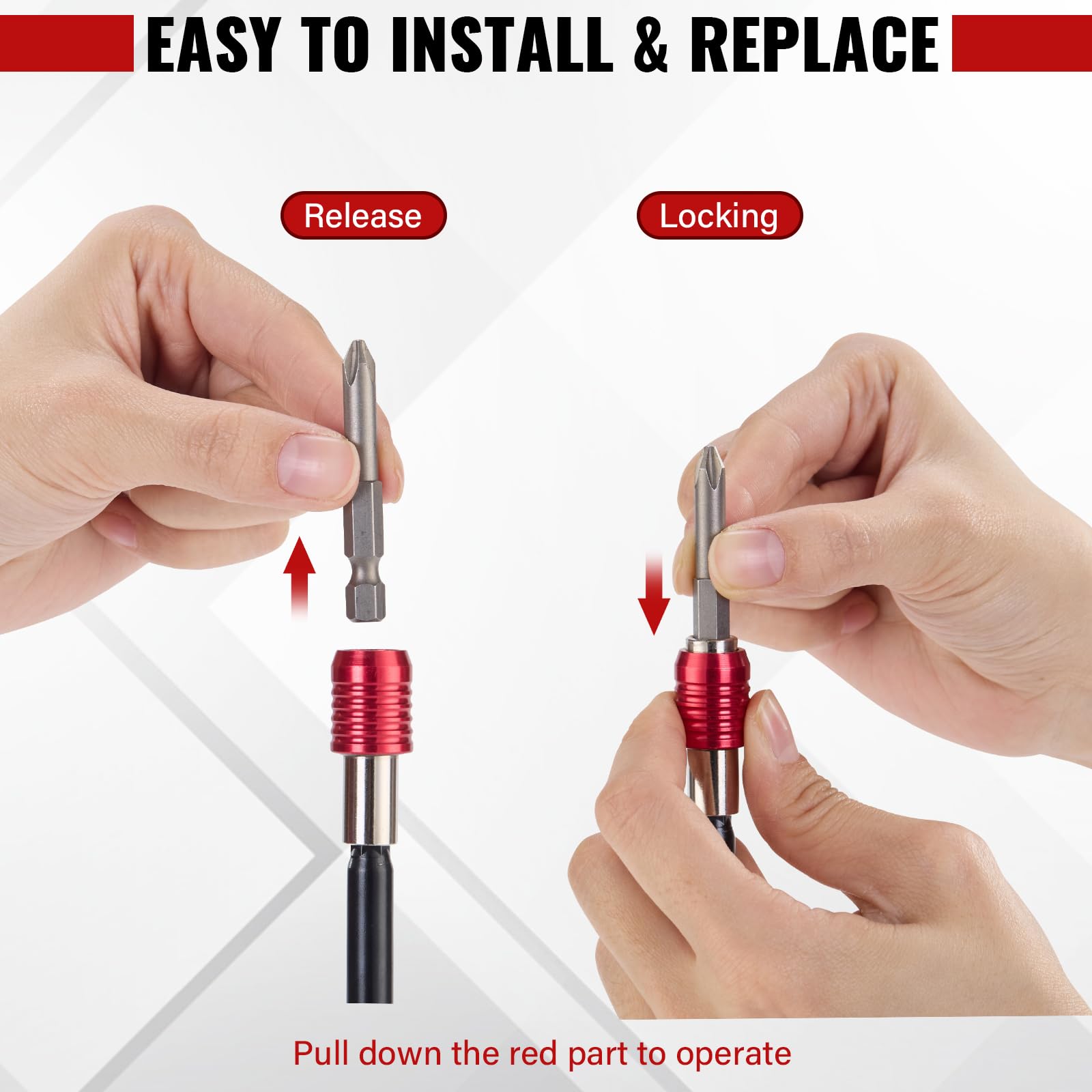 Magnetic Drill Bit Extensions - 4 Pcs Set -4