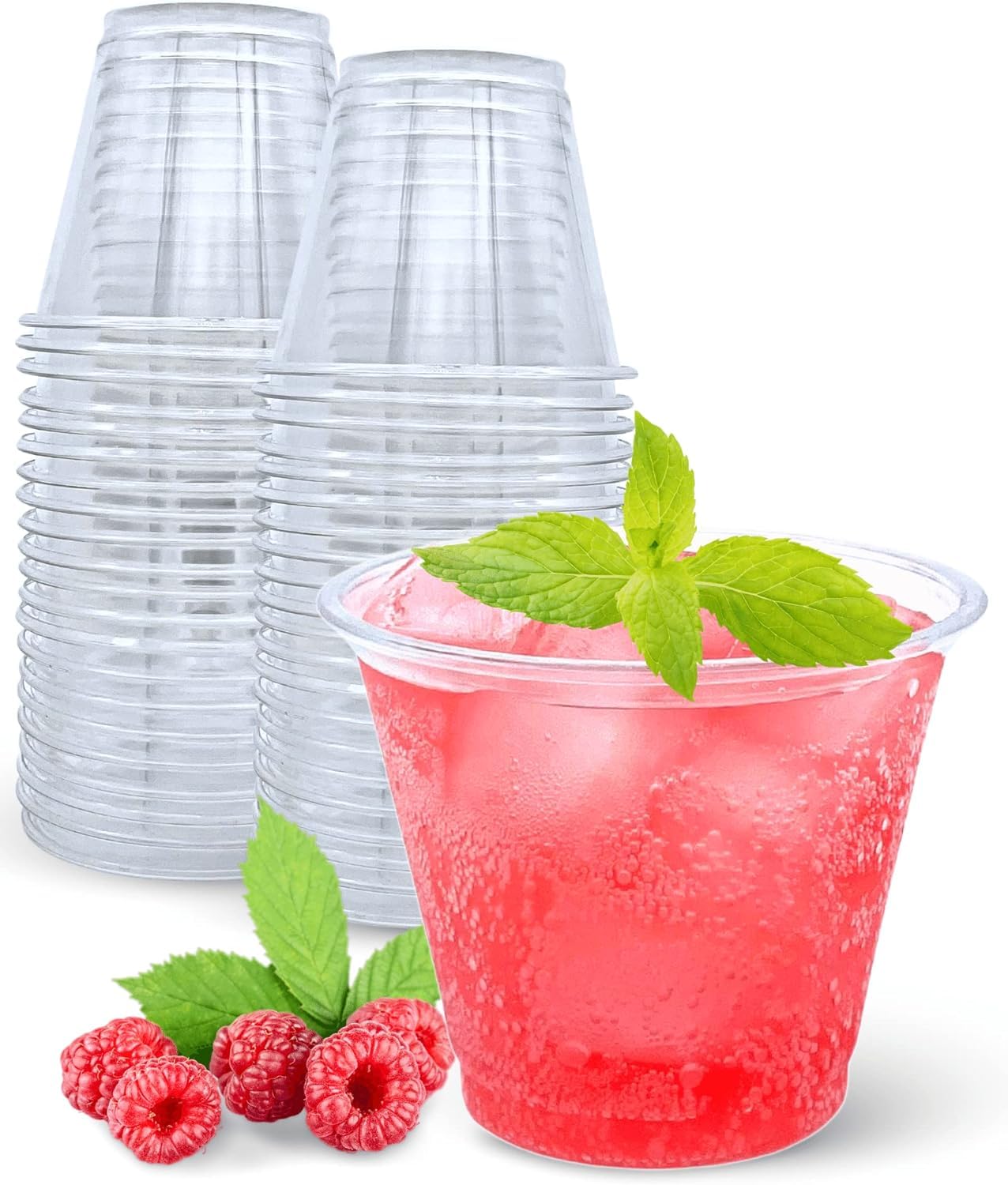 Verres à Liqueur Plastique JIANGZHIB - Lot De 300 - 2cl Transparents - Réutilisables Sans BPA - Fêtes