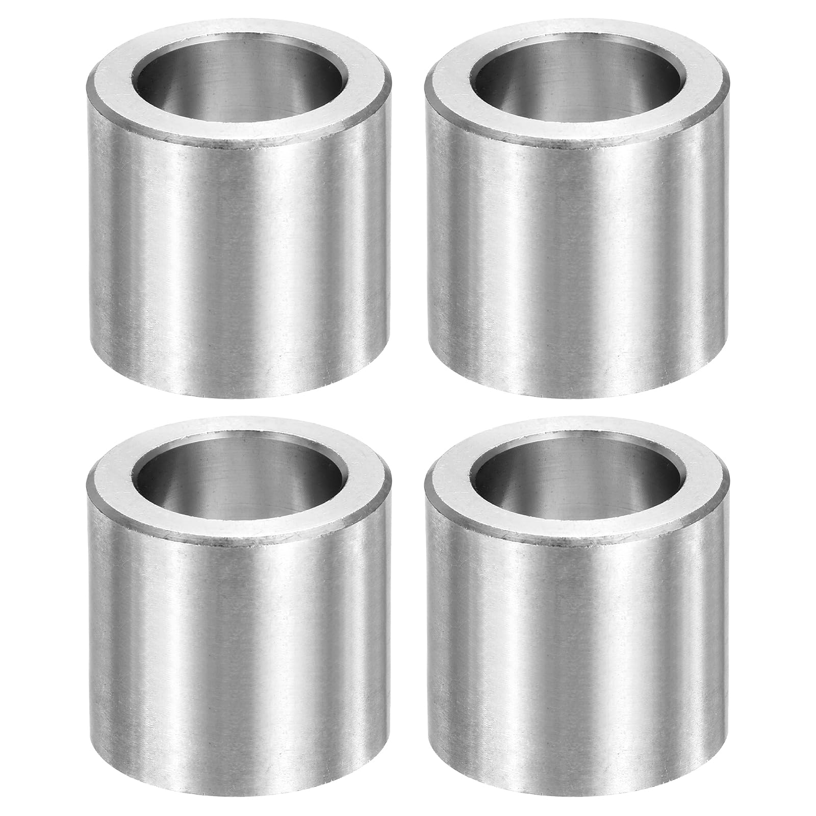 QUARKZMAN 4Pcs Espaciador Metálico, M20 Separadores de Acero Inoxible 304, 20 mmID x 30 mmOD x 30 mm de Longitud, Redondo, sin Rosca, Acabado Liso para Tornillos, Plateado
