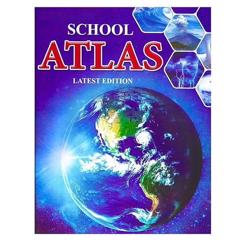 Exello World Atlas for Kids, School World Atlas Map Book English, A Journey Around the World - Discovering Countries, Cultures, Landmarks, and Geography