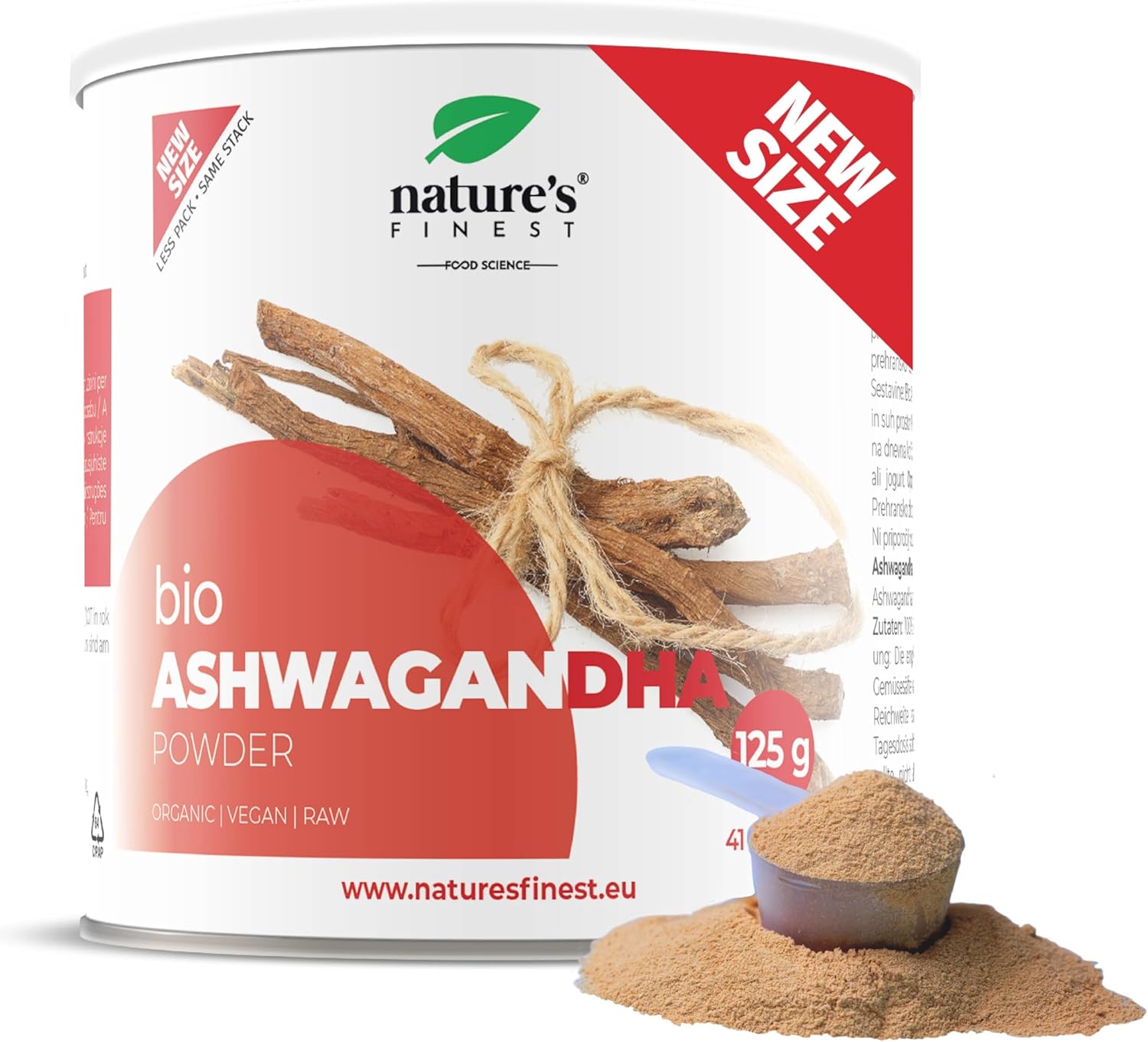 Nature’s Finest by Nutrisslim 100% Organic Ashwagandha Root Powder, Natural Herbal Sleep Aid, Stress Relief and Energy Boost, Pure and Raw Vegan Superfood Powder