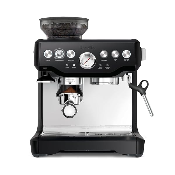 Breville BES870BTR Barista Express Espresso Machine, Black Truffle | Craft café-quality espresso shots, lattes and cappu