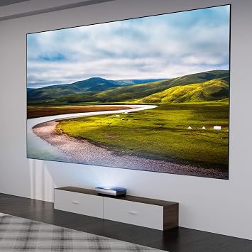 Ambient Light Rejecting ALR Projector Screen 100 inch, Ultra HD Fixed Frame Movie Screen for Ultra Short Throw Projector, Edge Free Projector Screen, 16:9 Aspect Ratio