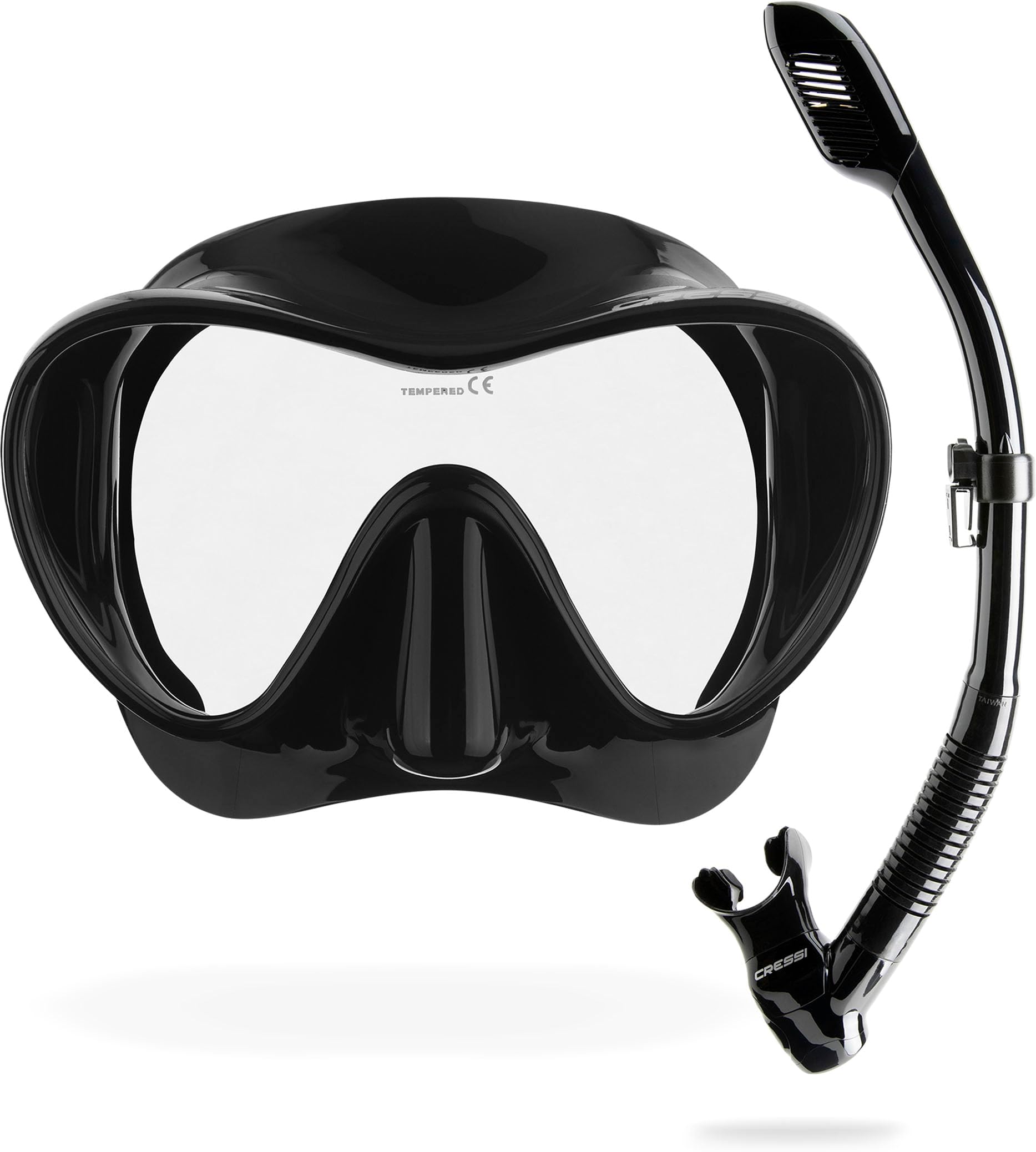 Cressi F1 - Frameless Diving Mask F1 or Combo Snorkel Mask Set, Adult Unisex - Anti-Fog Glass Lens - Silicone Skirt Comfort