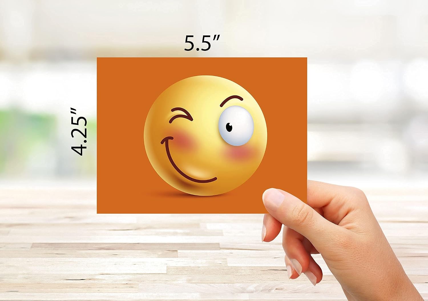 Emoji Cards — 12 Pack Smiley Face Note Cards with Envelopes — 6 Unique Colorful Designs — Blank Inside — 5.5" x 4.25" — Funny Cards for Birthday, Thank You, Encouragement, Kids, Teachers & More — Made in USA