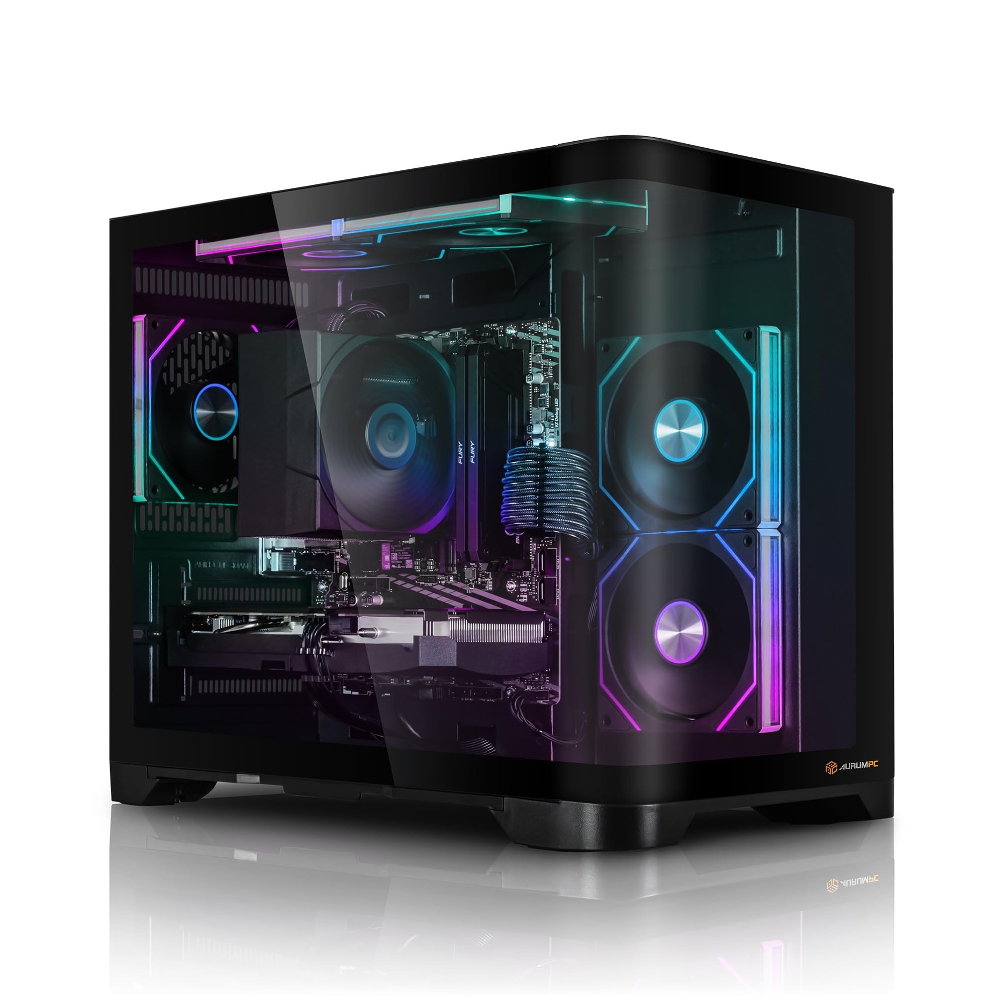 Aurum Gaming PC Ryzen 7 7800X3D • Radeon RX9070XT 16GB • 32GB DDR5 • 1000GB M.2 SSD • Windows 11 • Luftkühlung • WLAN • Gamer PC Computer Gaming Rechner