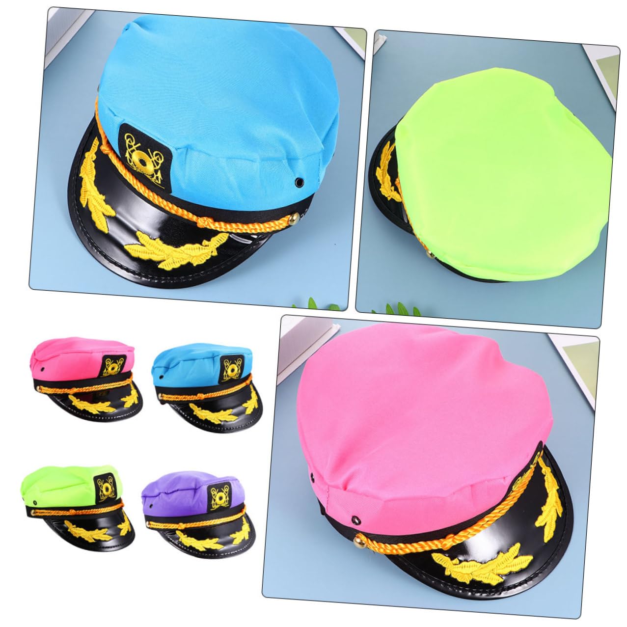 LIFKOME 4 Pezzi Cappelli Capitano Marinaio Cosplay Leggeri e Traspiranti per Feste e Party in Accessori Costume Donna